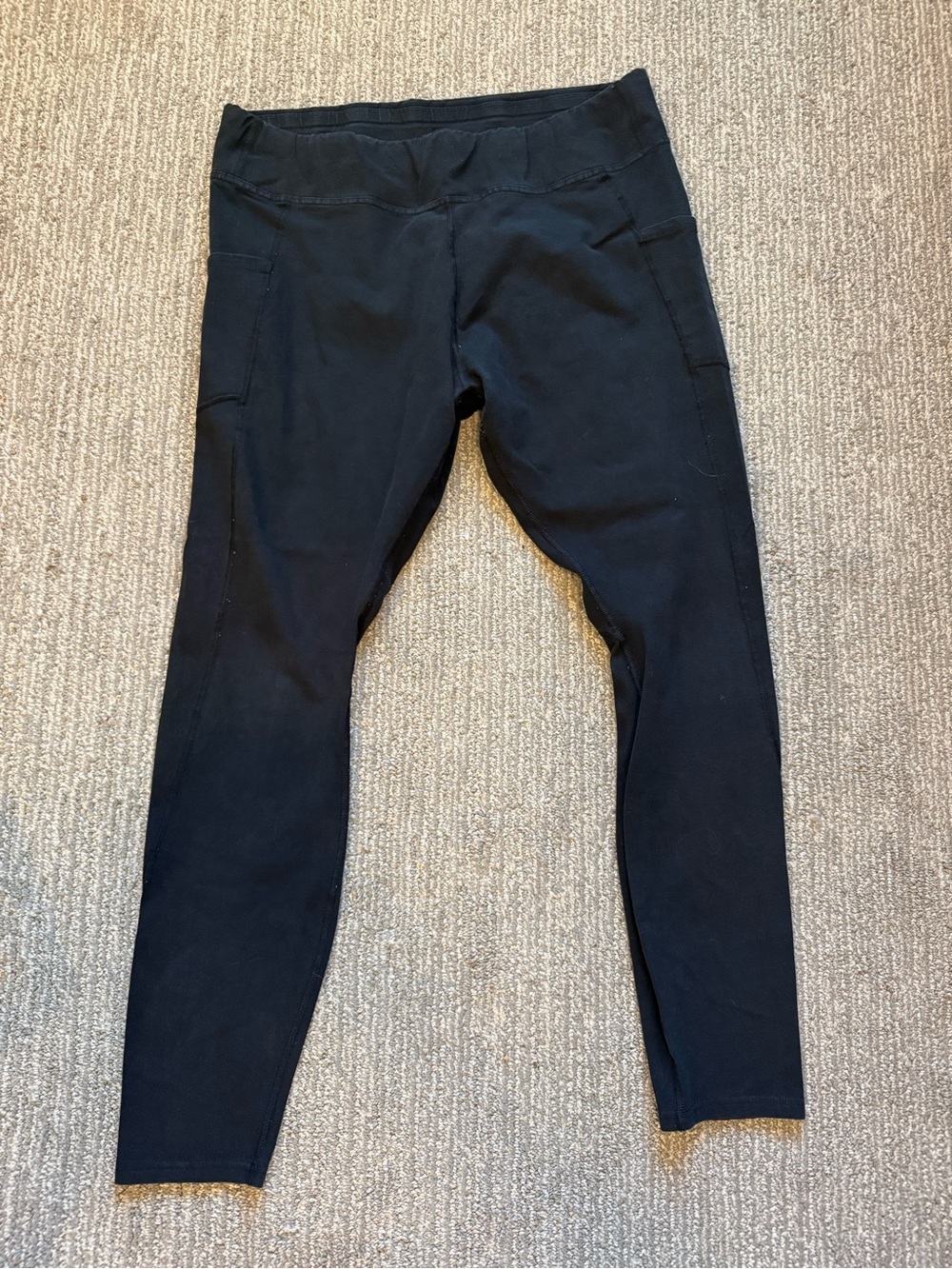 Pact Organic Cotton Pocket Leggings Black XXL High Rise Stretch Active Pants
